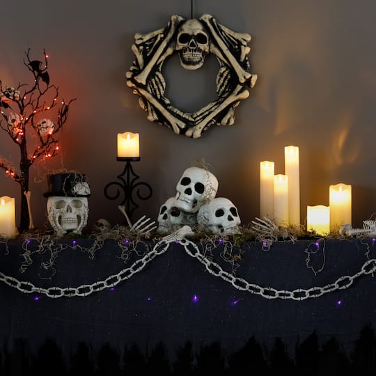 Bag of Skulls Halloween Decorations - 6" - Set of 3